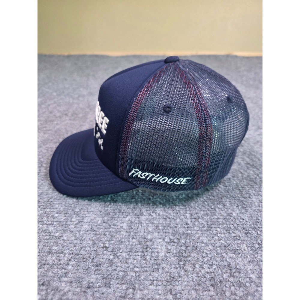 Fasthouse Trucker Hat Mens OS Navy Blue Speed Free My Soul Snapback Foam Mesh - Picture 4 of 8